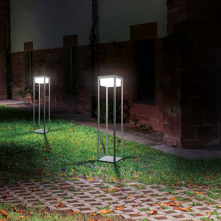 Lampada Da Terra Moderna Da Esterno Alluminio Nero Luce 10W Ip65