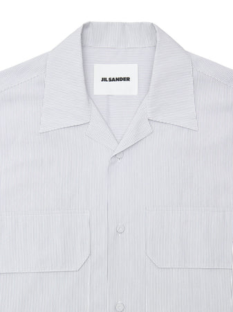 JIL SANDER Camicia Maniche Corte a Righe Boxy Fit Jil Sander da uomo