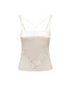 Tom Ford Canotta in Seta Bianca con Pizzo da donna