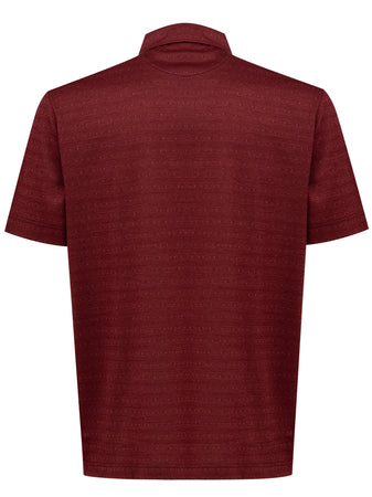 CANALI Polo Canali burgundy manica corta da uomo