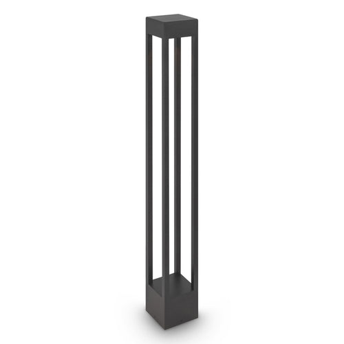 Lampada Da Terra Moderna Da Esterno Metallo Grafite Luce Led 10W Ip65