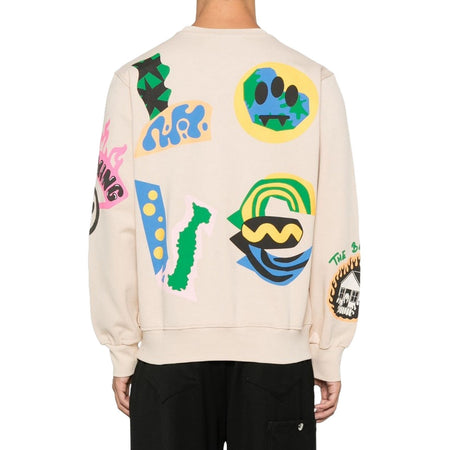 BARROW felpe senza cappuccio unisex barrow - sweatshirt - beige da uomo