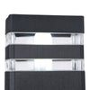 Lampada Da Parete Moderna Da Esterno Alluminio Nero 2 Luci E27 60W Ip54