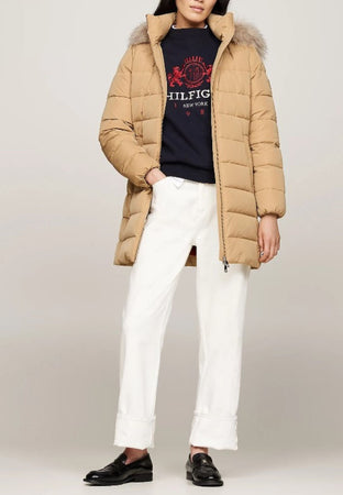 Tommy Hilfiger Giubbotto HERITAGE DOWN TYRA COAT WITH FUR da donna