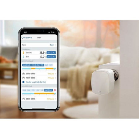 Valvola del radiatore intelligente Eve Thermo - Tecnologia di Apple HomeKit e programmi autonomi a filo Bluetooth
