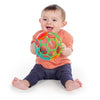 BRIGHT STARS Oball Easy-Grip Rain Stick, giocattolo per neonati senza BPA, rosso, giallo, verde e blu