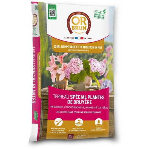 Terriccio speciale per piante di erica - OR MARRONE - OBRTSPDB20N - 20 L