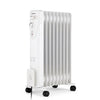 Radiatore del bagno di olio elettrico - 2000 watt - oceanico - 3 poteri - 9 elementi - mobile - bianco