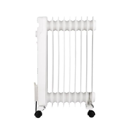 Radiatore del bagno di olio elettrico - 2000 watt - oceanico - 3 poteri - 9 elementi - mobile - bianco