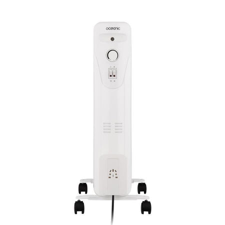 Radiatore del bagno di olio elettrico - 2000 watt - oceanico - 3 poteri - 9 elementi - mobile - bianco