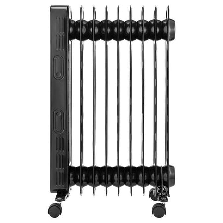 Radiatore elettrico a bagno d'olio 2000W OCEANIC - 3 potenze - Termostato elettronico - Telecomando - Mobile - Nero