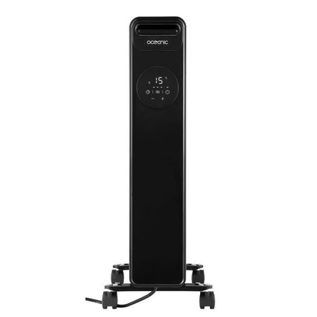 Radiatore elettrico a bagno d'olio 2000W OCEANIC - 3 potenze - Termostato elettronico - Telecomando - Mobile - Nero