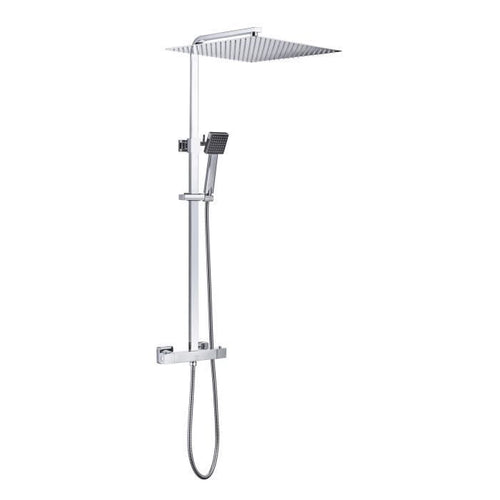 Colonna doccia OCEANIC - Miscelatore termostatico - Testa quadrata alta 40x40 cm - Cromo