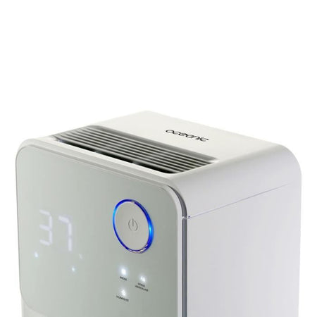 OCEANIC Deumidificatore elettrico aria - Aspirazione 12 litri / giorno - Asciugatura biancheria - Drenaggio continuo - Display LED