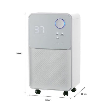 OCEANIC Deumidificatore elettrico aria - Aspirazione 12 litri / giorno - Asciugatura biancheria - Drenaggio continuo - Display LED