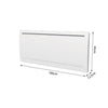 Radiatore elettrico fisso con asciugatura inerzia in ceramica 2000 W Oceanic Ruby - Design Galbed - Bianco - NF