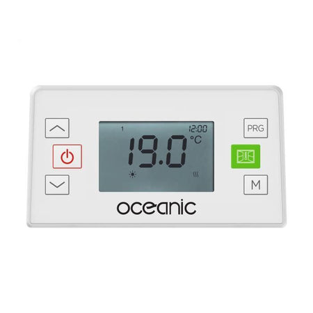 Radiatore elettrico fisso con asciugatura inerzia in ceramica 2000 W Oceanic Ruby - Design Galbed - Bianco - NF