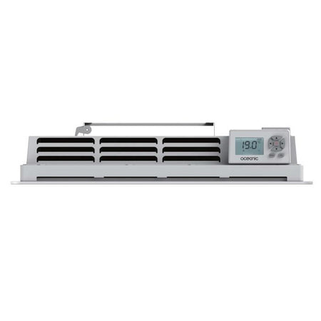 Radiatore elettrico fisso con asciugatura inerzia in ceramica 1000W Oceanic Ruby - Facciata di vetro - Bianco - NF