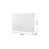 Radiatore elettrico fisso con asciugatura inerzia in ceramica 1000W Oceanic Ruby - Facciata di vetro - Bianco - NF