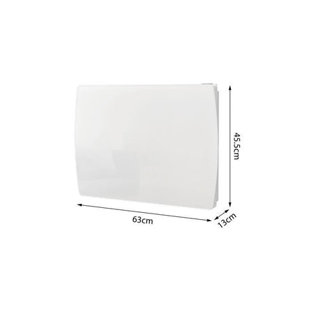 Radiatore elettrico fisso con asciugatura inerzia in ceramica 1000W Oceanic Ruby - Facciata di vetro - Bianco - NF