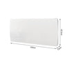 Radiatore elettrico fisso con asciugatura inerzia in ceramica 2000 W Oceanic Ruby - Facade in vetro - Bianco - NF