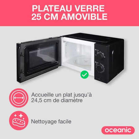 Oceanic MO20B11 Microonde Nero L 45,4 X H26,1 X D32,6 cm - 20L