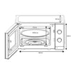 Microonde - OCEANIC - OCEAMO20W12 - 20L - bianco - Singola funzione