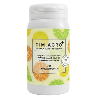Dim.agro Integratore Dimagrante Naturale - Brucia Grassi E Stimola Il Metabolismo - Arancio Amaro, Limone, Pompelmo E Liquirizia - 60 Compresse Masticabili