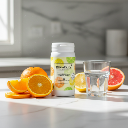 Dim.agro Integratore Dimagrante Naturale - Brucia Grassi E Stimola Il Metabolismo - Arancio Amaro, Limone, Pompelmo E Liquirizia - 60 Compresse Masticabili