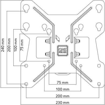 ONE FOR ALL WM2241 - Supporto da parete inclinabile e ruotabile (90 ) per TV da 13 a 40 (da 33 a 102 cm) - Nero