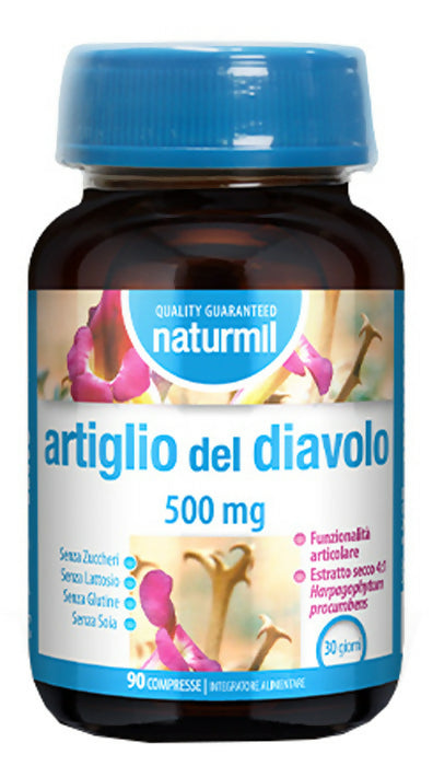 Artiglio del diavolo 90 cps Naturmil. Integratore alimentare a base di artiglio del diavolo per la funzionalità articolare.