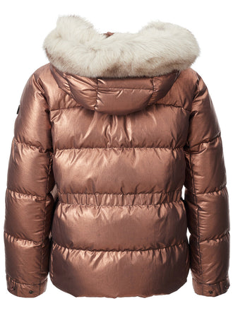 Peuterey Giubbino Imbottito Bronzo Metal 'Mils' da donna