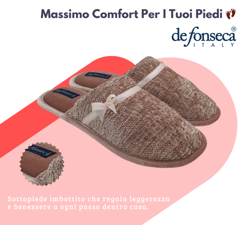 de fonseca Calde Ciabatte Uomo Donna, Pantofole Invernali Chiuse da Casa, Lavabili e per Ospiti