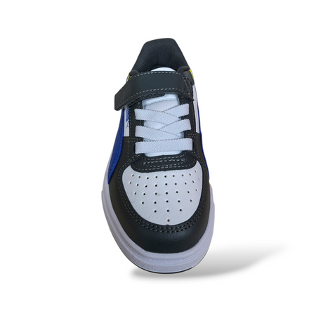 Puma Caven Sneakers Bambino Blu Nero Bianco Giallo – Velcro e Lacci | Taglie 20-35