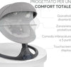 KIKKABOO Sdraietta Neonati Elettrica CODIE - Dondolo Elettrico per Neonati con Bluetooth, 5 Velocità, Schienale Regolabile, 10 Melodie, Fino a 9 kg, colore LIGHT GREY - GRIGIO CHIARO - con Telecomando - rilassante, calmante