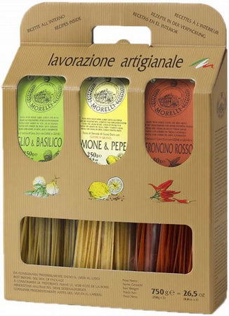 Valigetta tris linguine aromatizzate - Confezione regalo - Pastificio Morelli