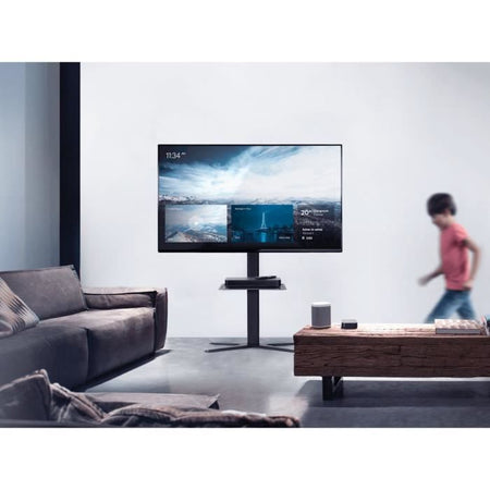 ONE FOR ALL - Porta TV 32-70 con ripiano Gamma Solid - Inclinazione 15 e Girevole 90 - Compatibile per schermi 32-70''/81-178 cm
