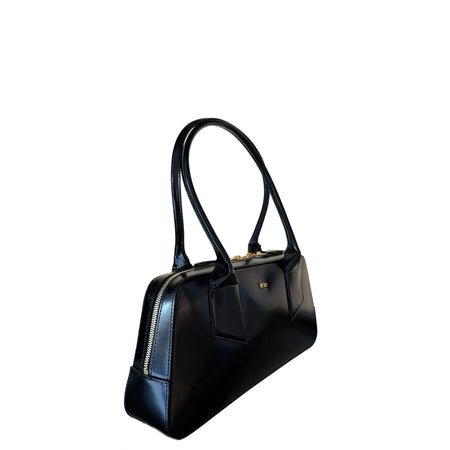 N°21 borse a spalla donna n21 - bauletto midi abrasivato - nero da donna