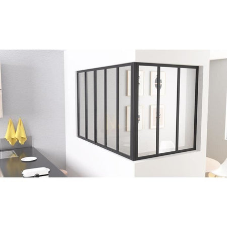 Montante angolare - OPTIMUM - H50 X L30 cm - Nero