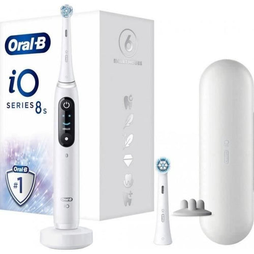Spazzolino elettrico - Oral-B - iO 8N - Gengive sensibili - 2 testine - 1 custodia da viaggio
