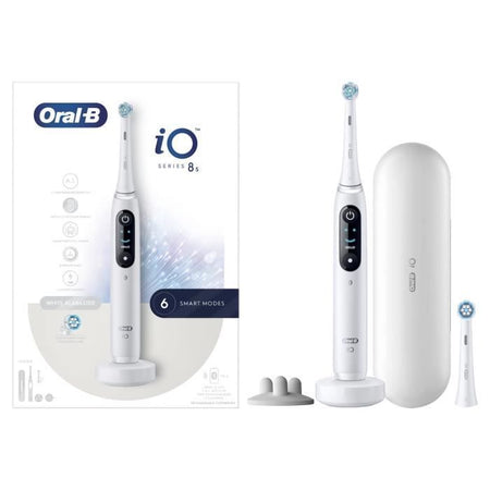 Spazzolino elettrico - Oral-B - iO 8N - Gengive sensibili - 2 testine - 1 custodia da viaggio
