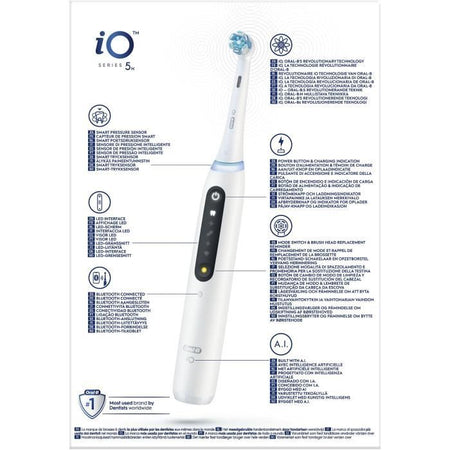 Spazzolini da denti - ORAL-B - iO5n Quite - Bianco + Custodia da viaggio - Elettrici