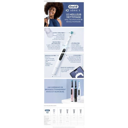 Spazzolini da denti - ORAL-B - iO5n Quite - Bianco + Custodia da viaggio - Elettrici