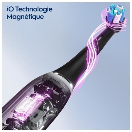 Oral-B iO 5 Confezione da 2, spazzolini elettrici bianchi e neri, 2 testine