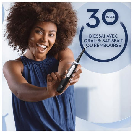 Oral-B iO 3 Confezione da 2, Spazzolini Elettrici Neri e Blu, 2 Testine, 1 Custodia da Viaggio