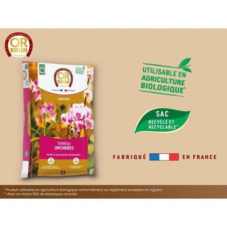 Terriccio per orchidee - BROWN GOLD - OBRTORC6U - 6L - Favorisce la crescita