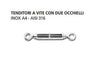 ORECA - 1 TENDITORE A VITE CON 2 OCCHIELLI IN INOX 8 x 120 mm 0021504.IX