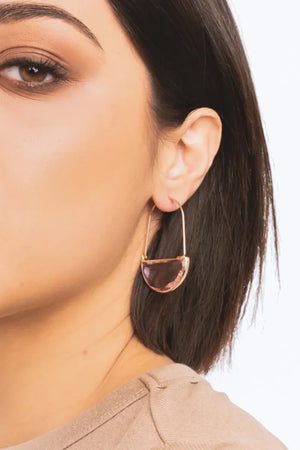Orecchini pendenti con pietra in vetro | MYA ACCESSORIES