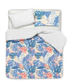 Set Copripiumino federe bifaccia Doubleface parure Copripiumino Stampa Digitale Cotone Made in Italy MELISSA/BIANCO