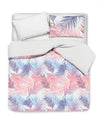 Set Copripiumino federe bifaccia Doubleface parure Copripiumino Stampa Digitale Cotone Made in Italy FELCI MULTICOLOR/BIANCO